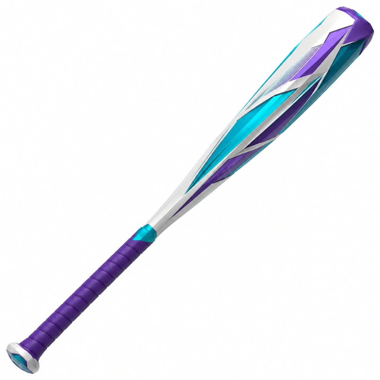 Bate de béisbol de 81 cm morado y azul para adultos