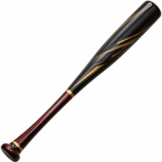 Bate de Béisbol Negro y Dorado con Diseño Elegante para Adultos
