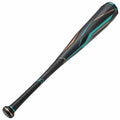 Bate de béisbol ergonómico negro y verde