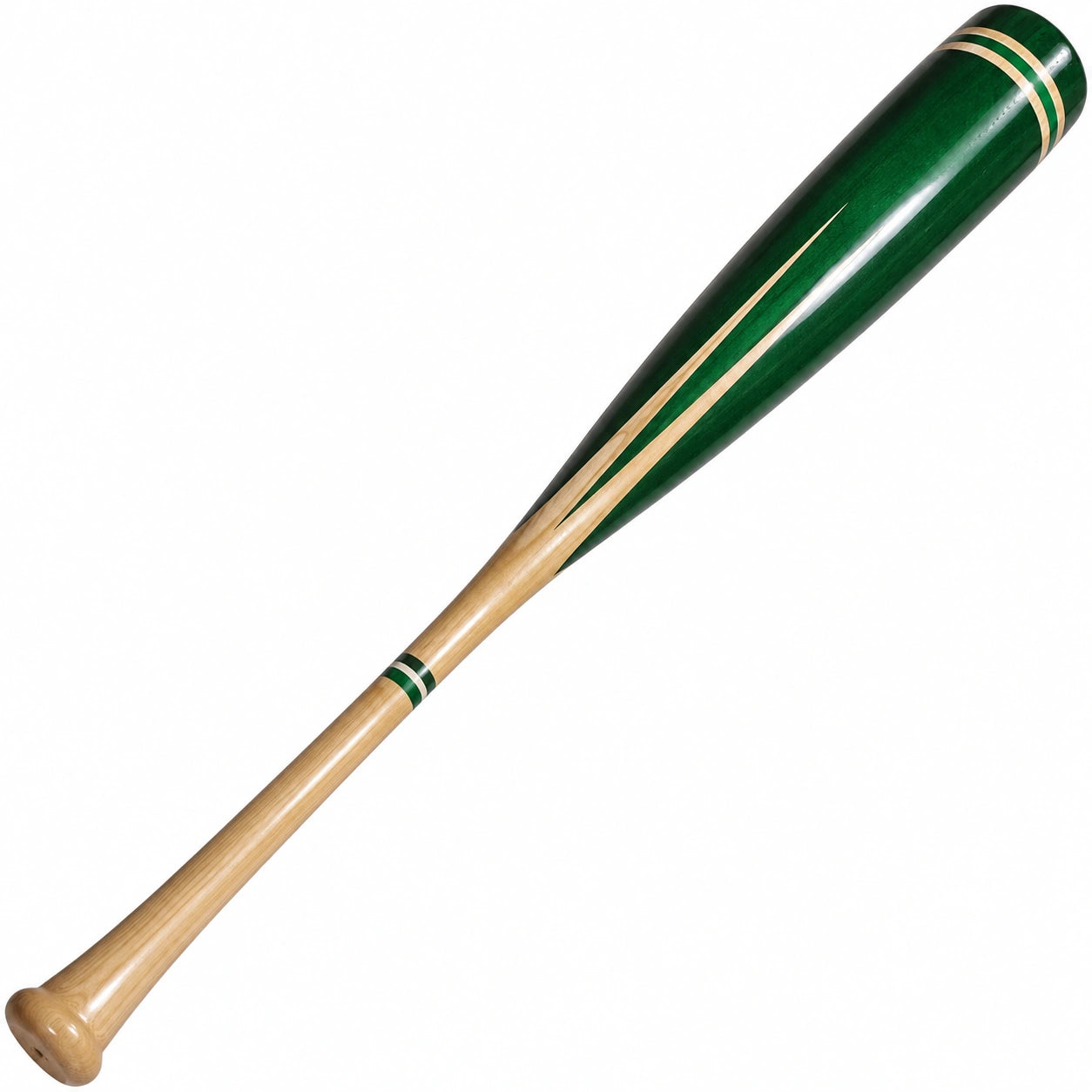 Bate de Béisbol de 86cm Verde y Madera para Adultos