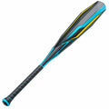 Bate de béisbol ligero negro con detalles azules