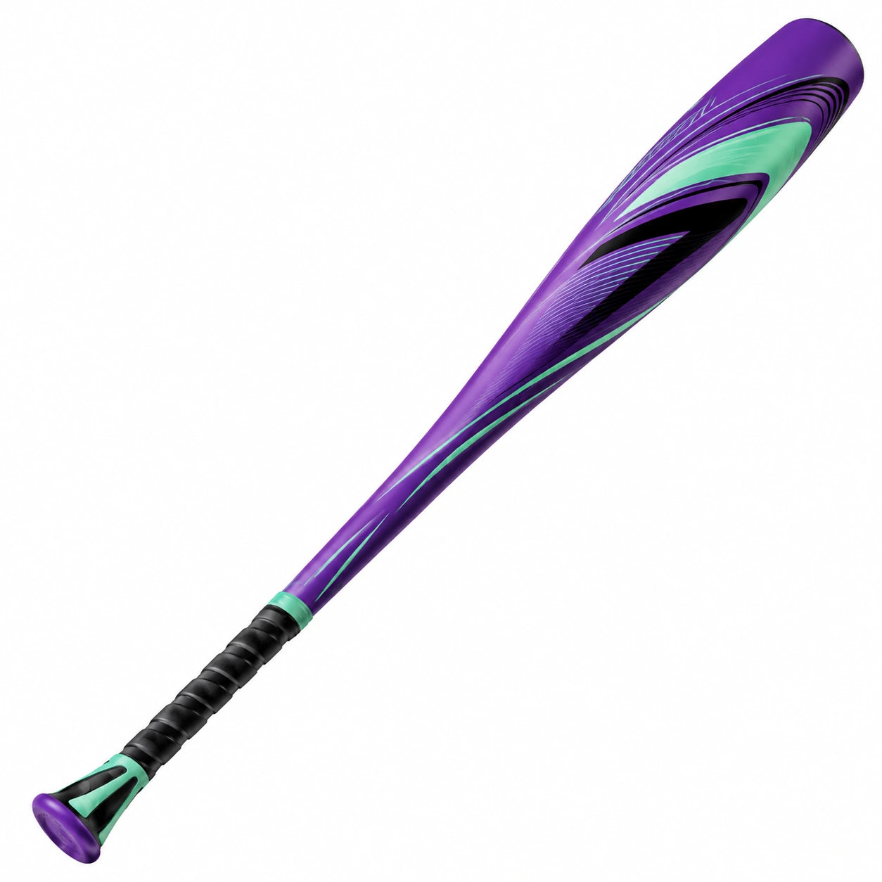 Bate de Béisbol Profesional 80 cm Púrpura y Verde