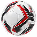 Balón de fútbol tamaño 5 blanco/negro/rojo