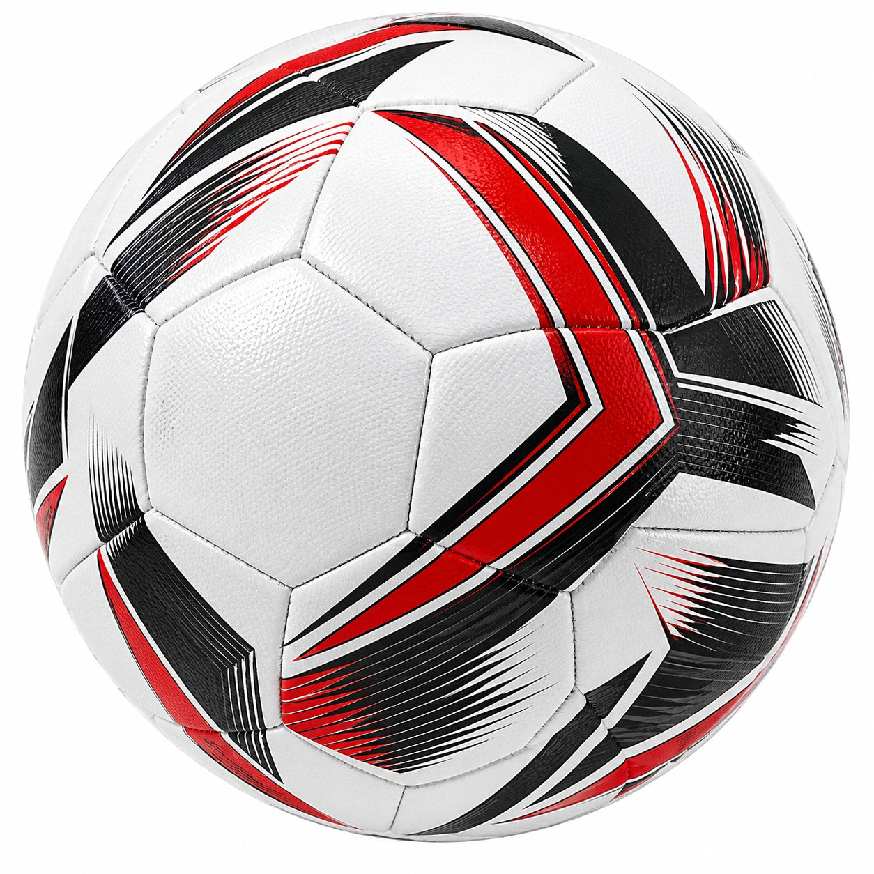 Balón de fútbol tamaño 5 blanco/negro/rojo