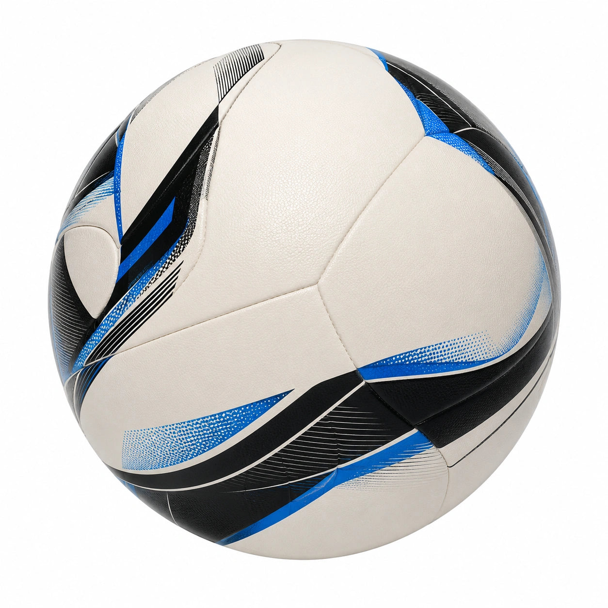 Balón de Fútbol Blanco/Azul/Negro Tamaño 5