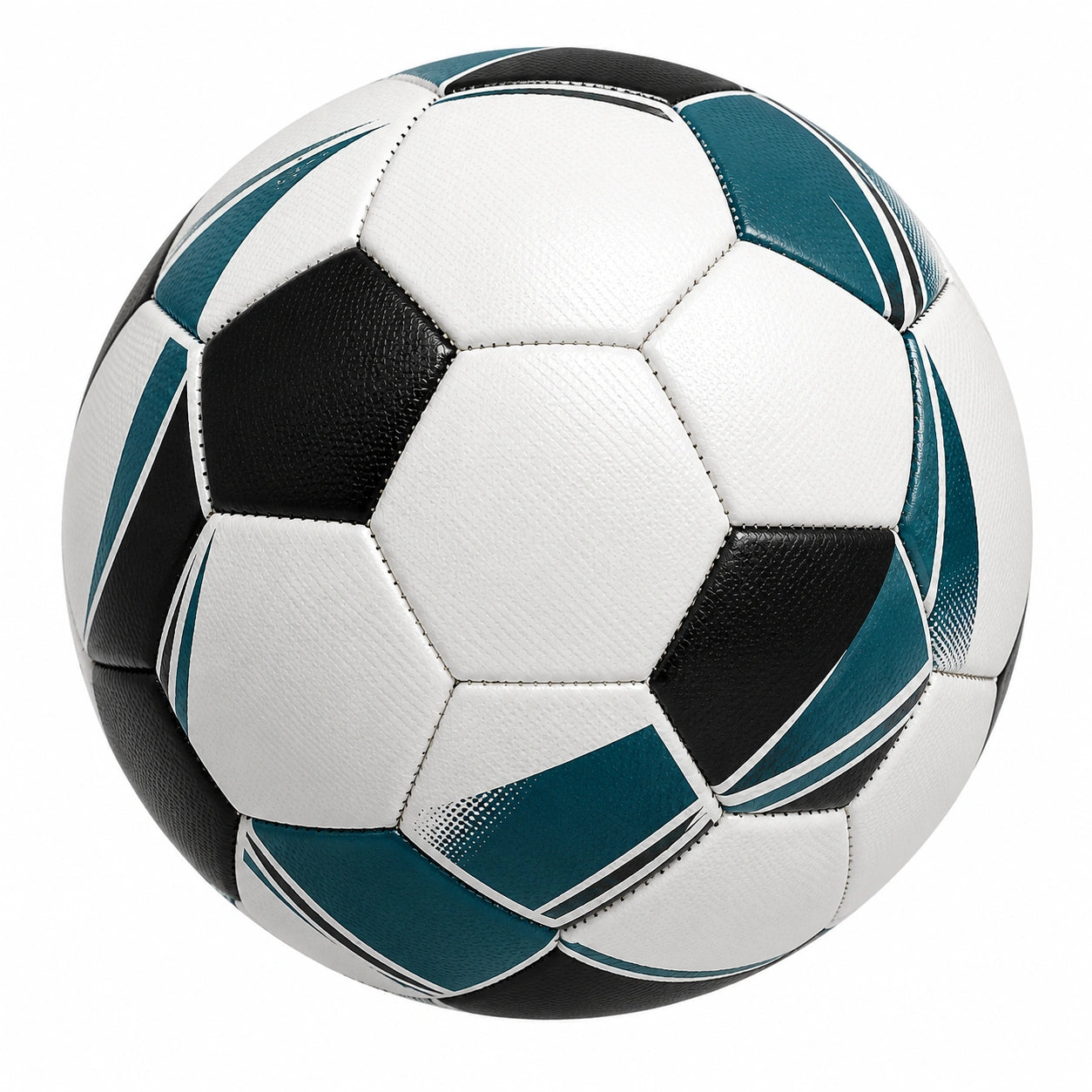Balón de fútbol tamaño estándar blanco/negro/verde