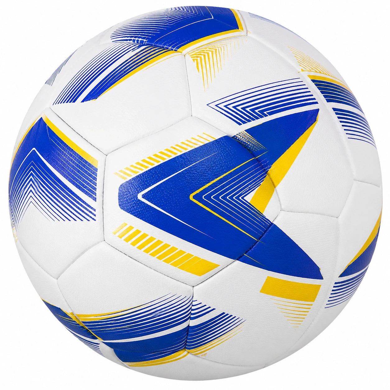 Balón de Fútbol Tamaño 5 Blanco/Azul/Amarillo