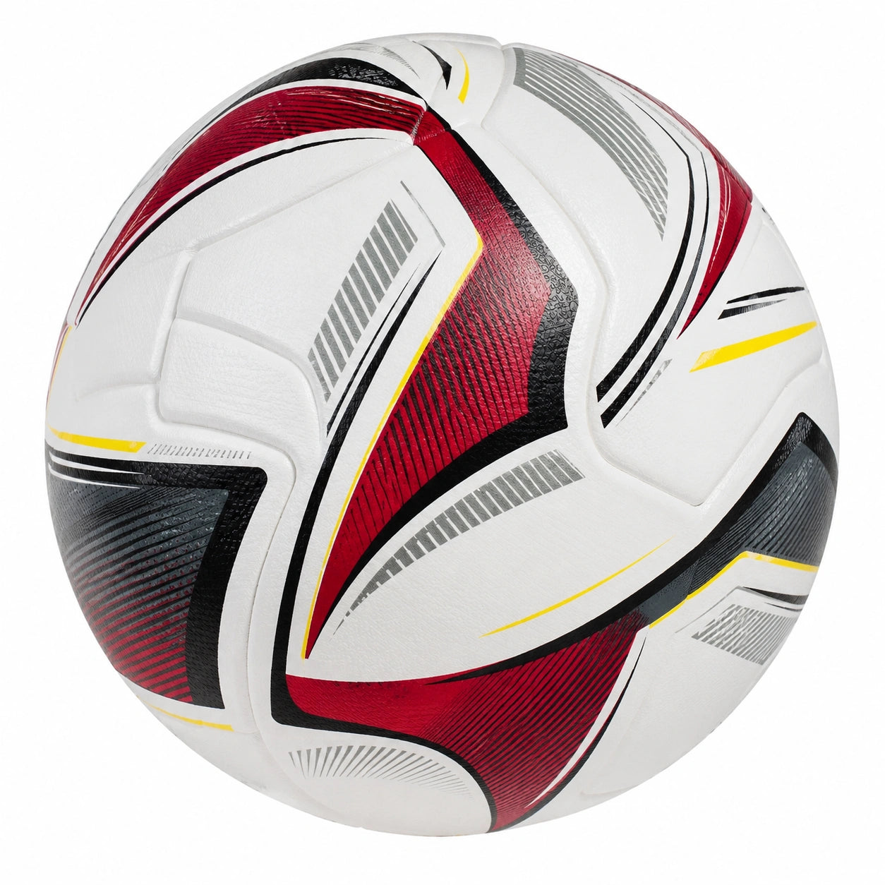 Balón de fútbol tamaño 5 blanco, rojo y negro para adultos