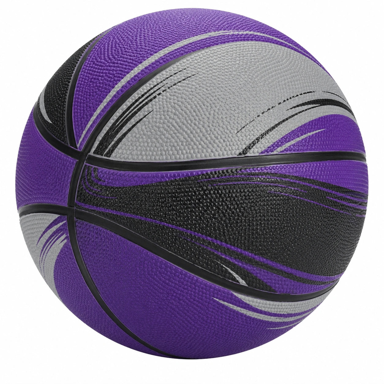Balón de Baloncesto Exterior Tamaño 7 Morado/Negro/Gris