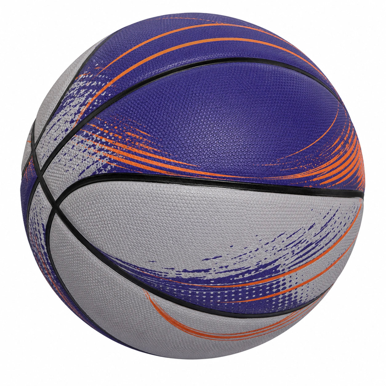 Balón de Baloncesto Talla 7 Morado/Gris para Interiores y Exteriores