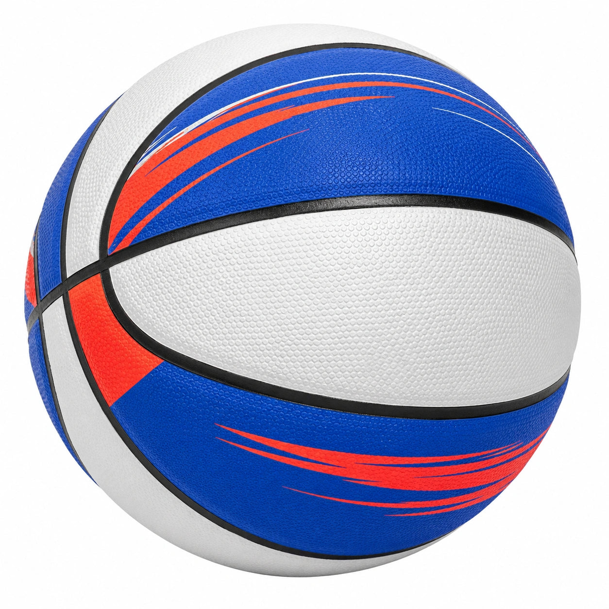 Balón de baloncesto azul, blanco y rojo para adultos y jóvenes