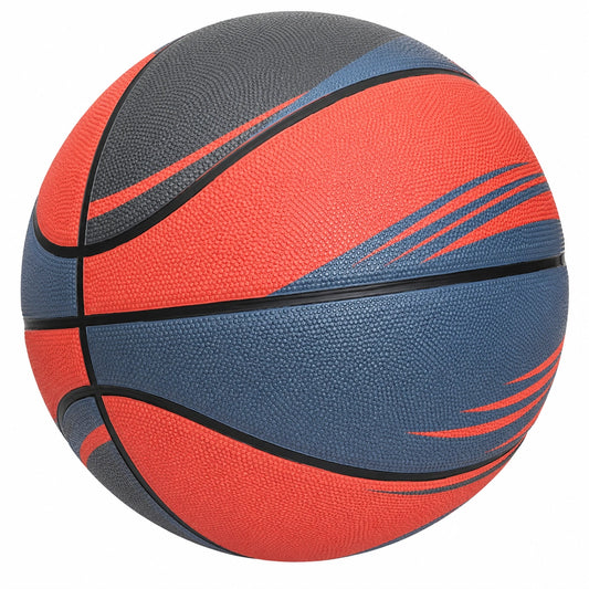Balón de Baloncesto para Interiores y Exteriores Naranja/Azul 24 cm