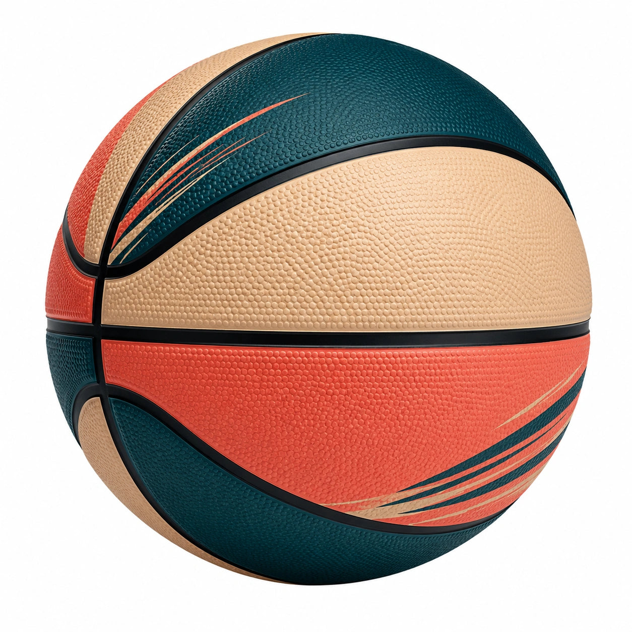 Balón de Baloncesto Exterior Rojo/Beige/Verde 24cm