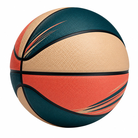 Balón de Baloncesto Exterior Rojo/Beige/Verde 24cm