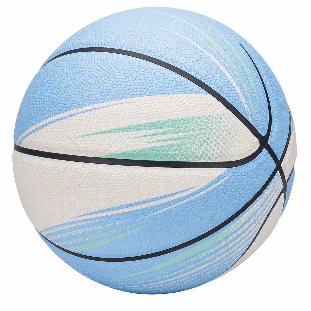 Balón de baloncesto tamaño 7 azul y blanco para interior y exterior