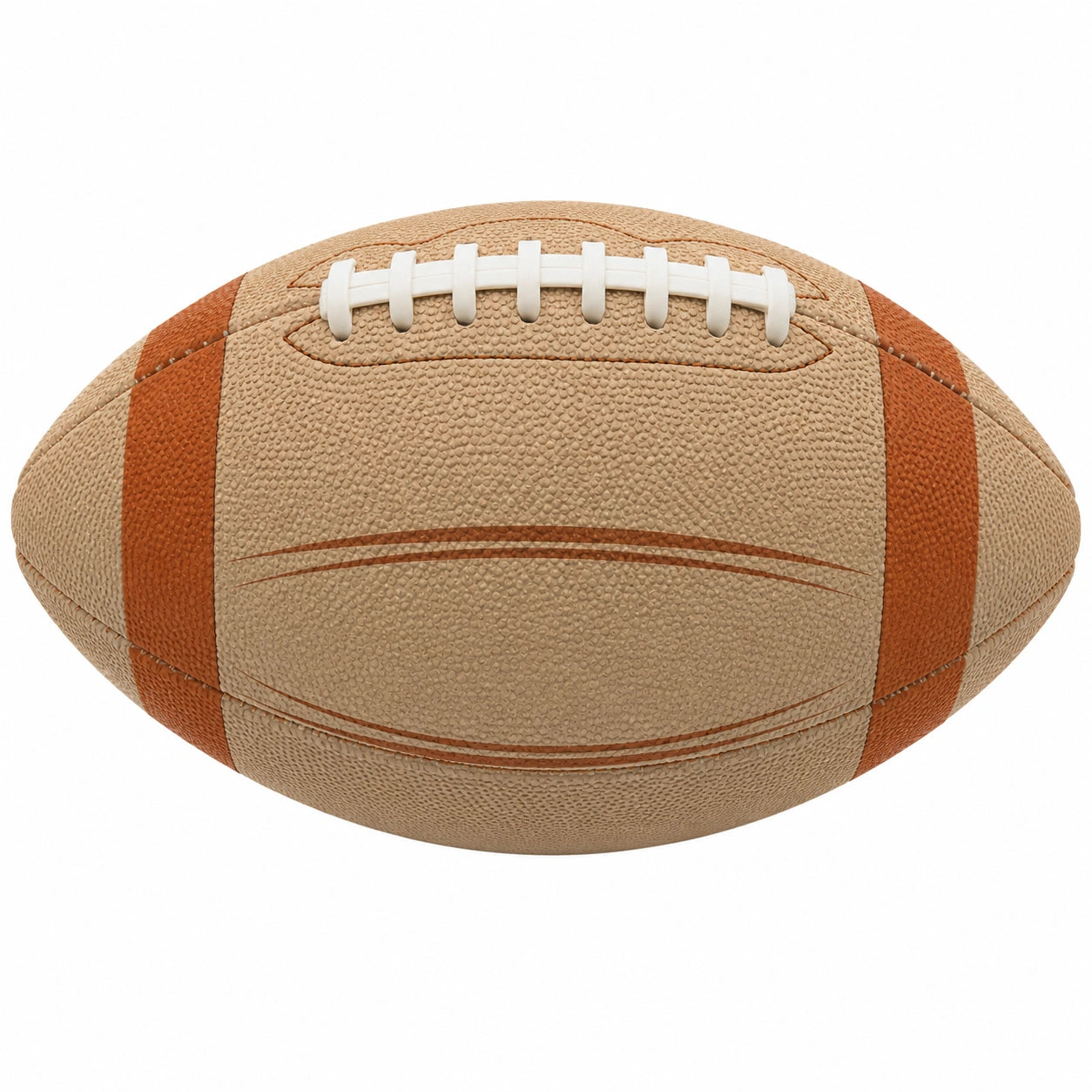 Balón de fútbol americano marrón con costuras reforzadas