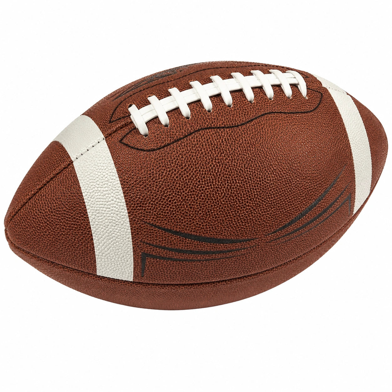Balón de fútbol americano profesional marrón y blanco