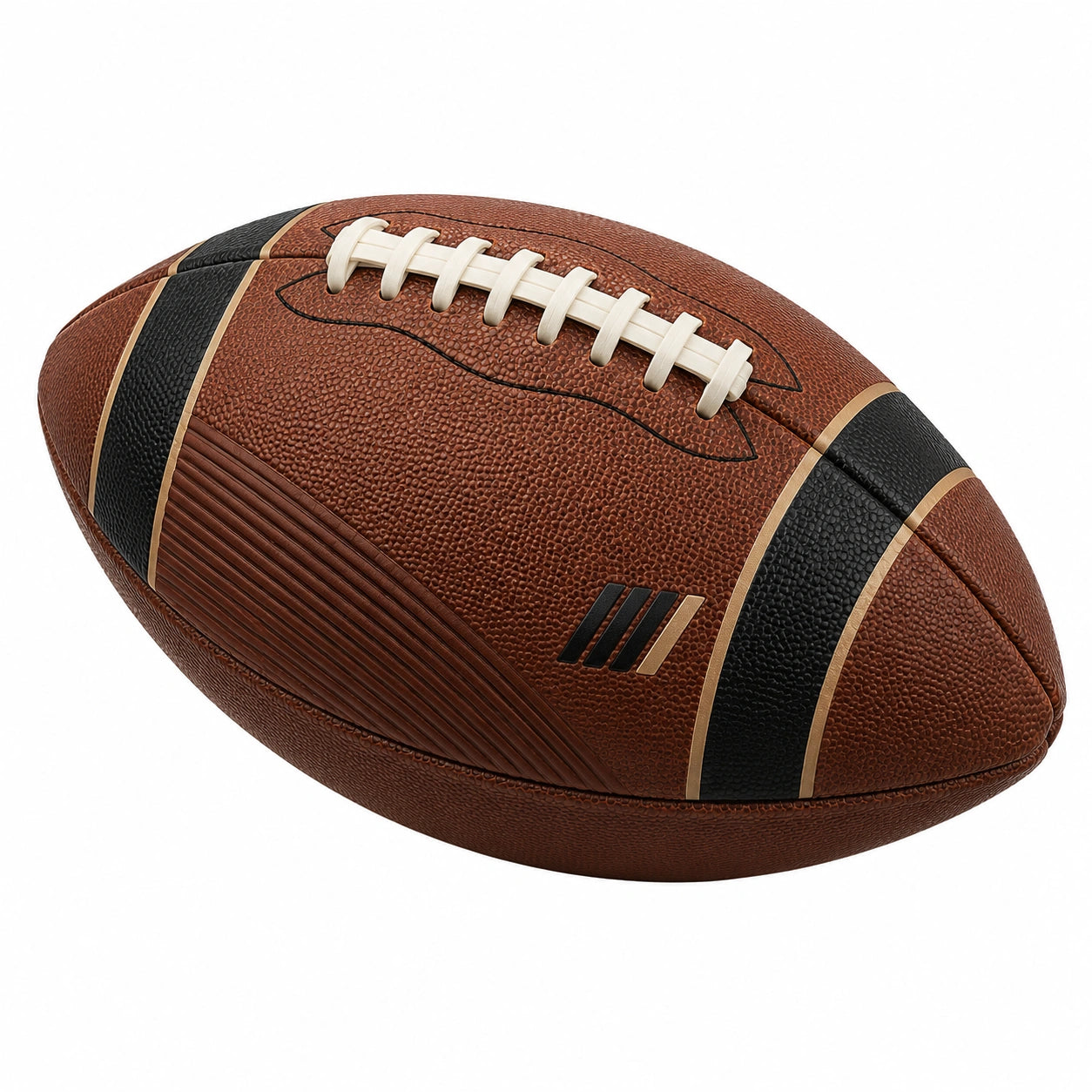 Balón de fútbol americano marrón y negro para entrenamiento