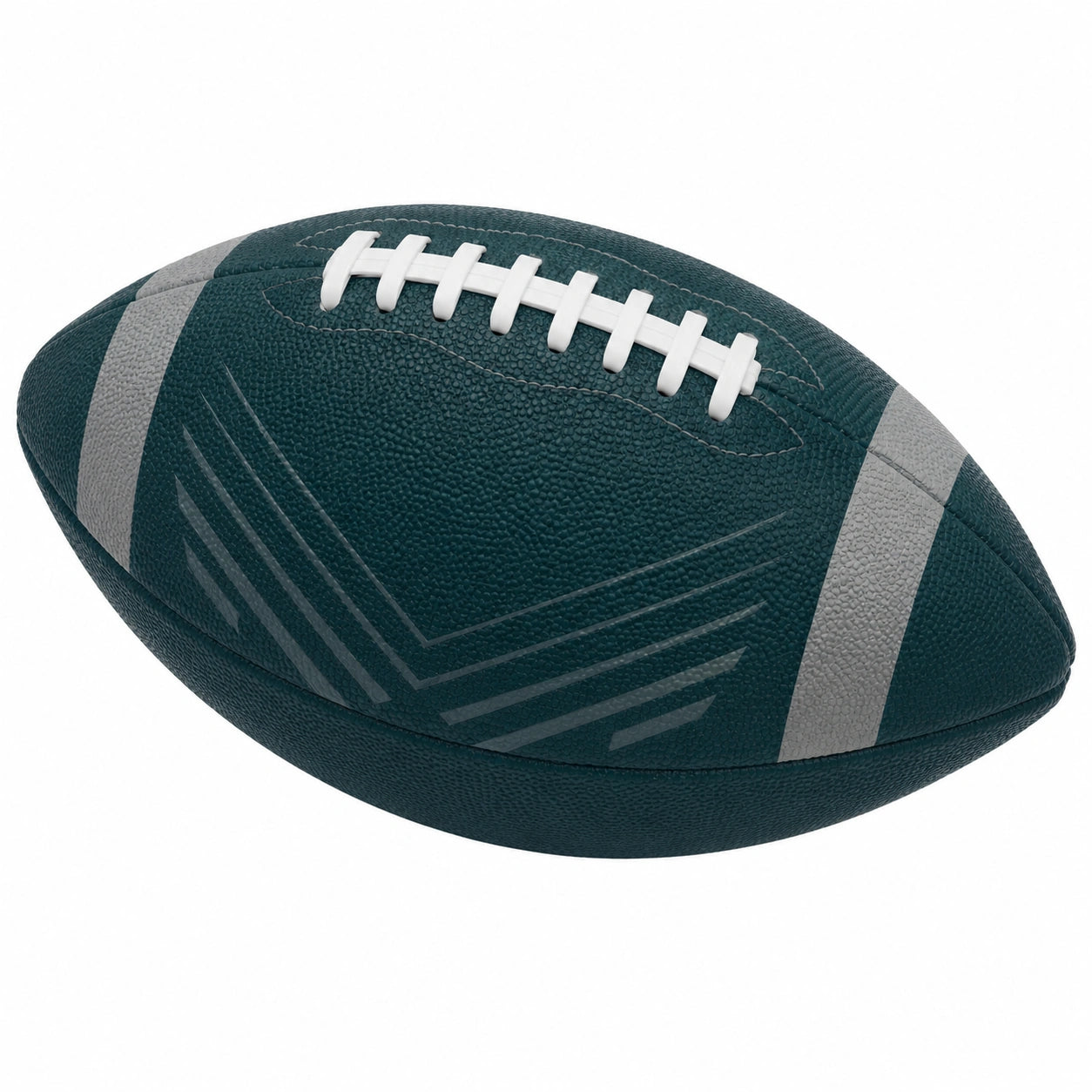 Balón de Fútbol Americano Verde Oscuro con Cordones y Dimensiones 28x18 cm