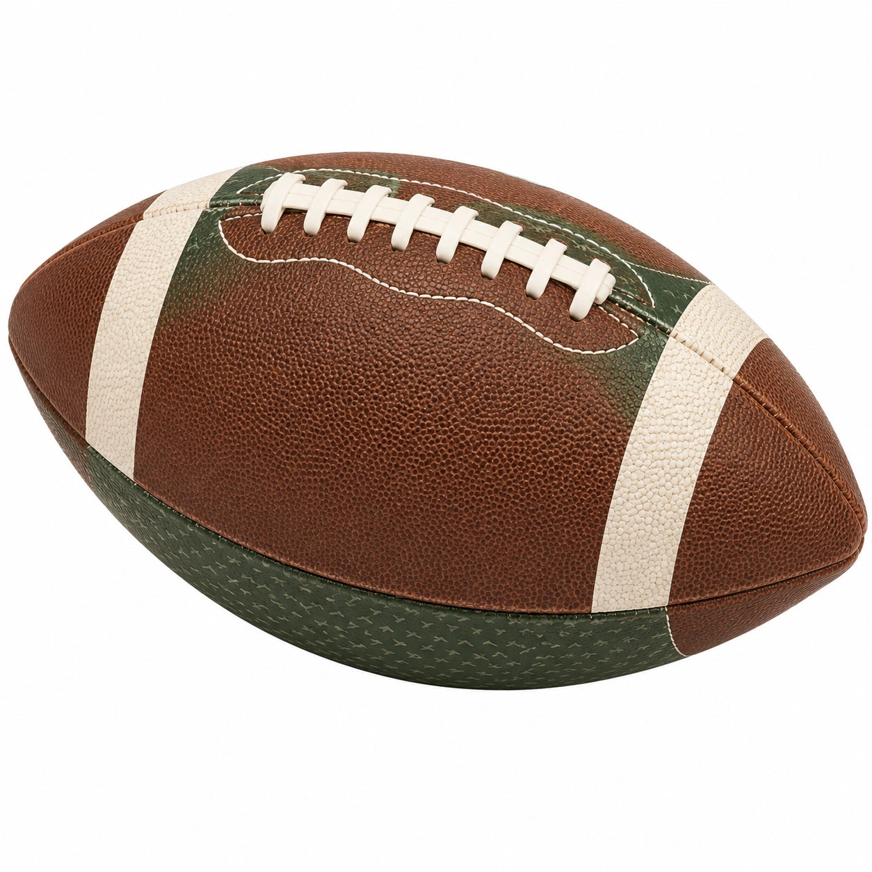 Balón de fútbol americano marrón y blanco para entrenamiento
