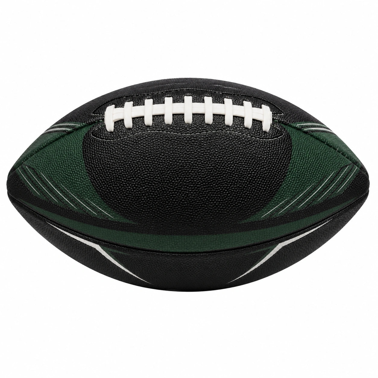 Balón de Fútbol Americano Negro y Verde de Alta Resistencia