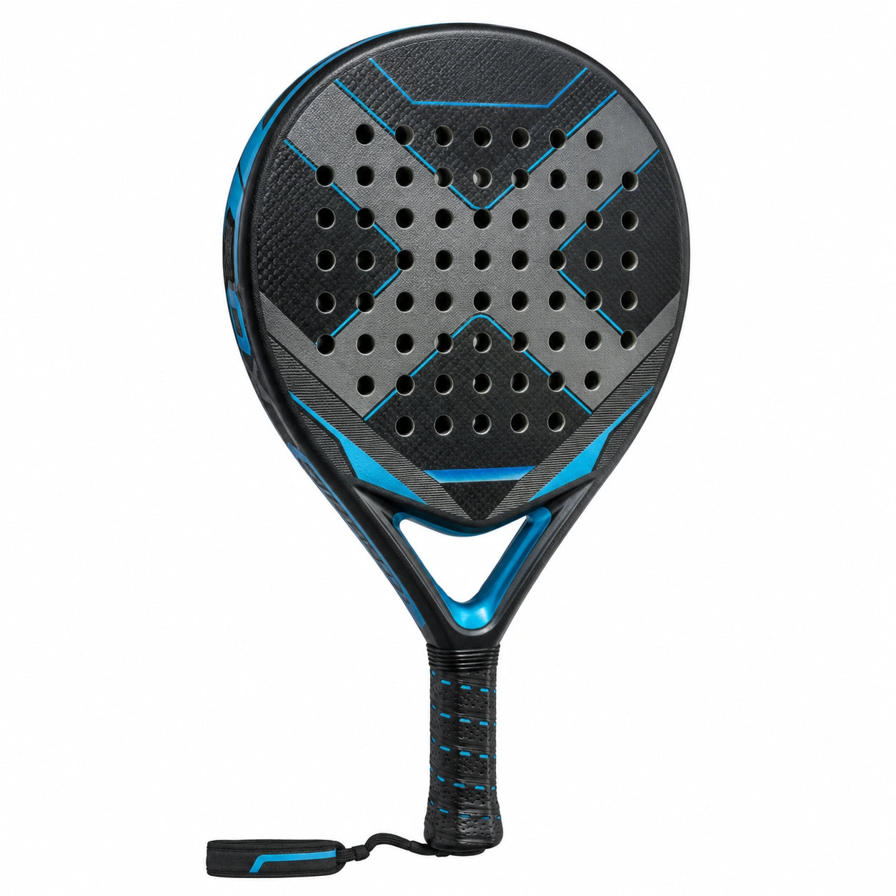 Pala de pádel alta precisión azul y negra