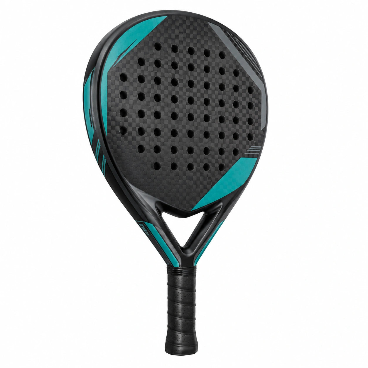 Pala de pádel de carbono Negro/Turquesa, 0.36 kg