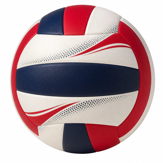 Balón de Voleibol Tamaño Oficial Blanco Rojo Azul