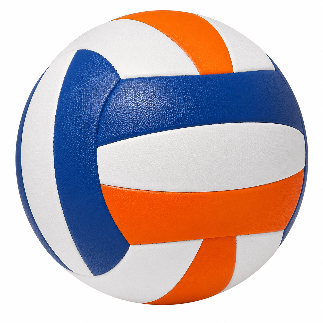 Balón de Voleibol para Interior y Exterior Azul Naranja Blanco, Tamaño Estándar