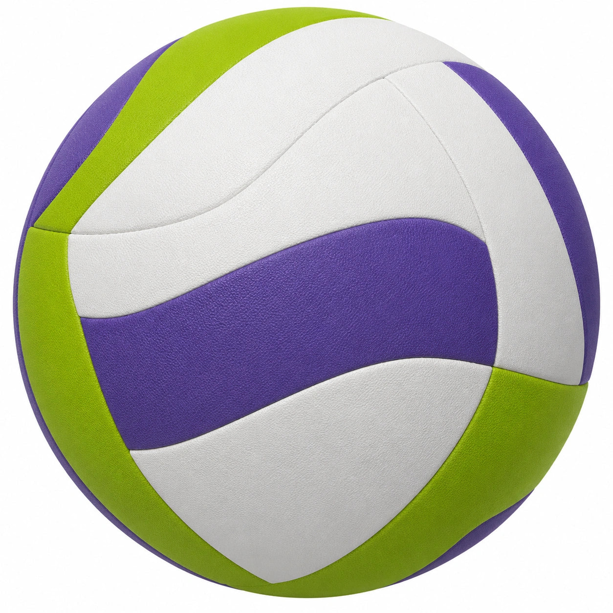 Balón de Voleibol Multicolor Verde, Blanco y Morado
