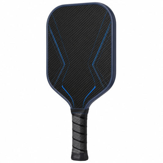 Pala de Pickleball Negro y Azul con Núcleo de Carbono