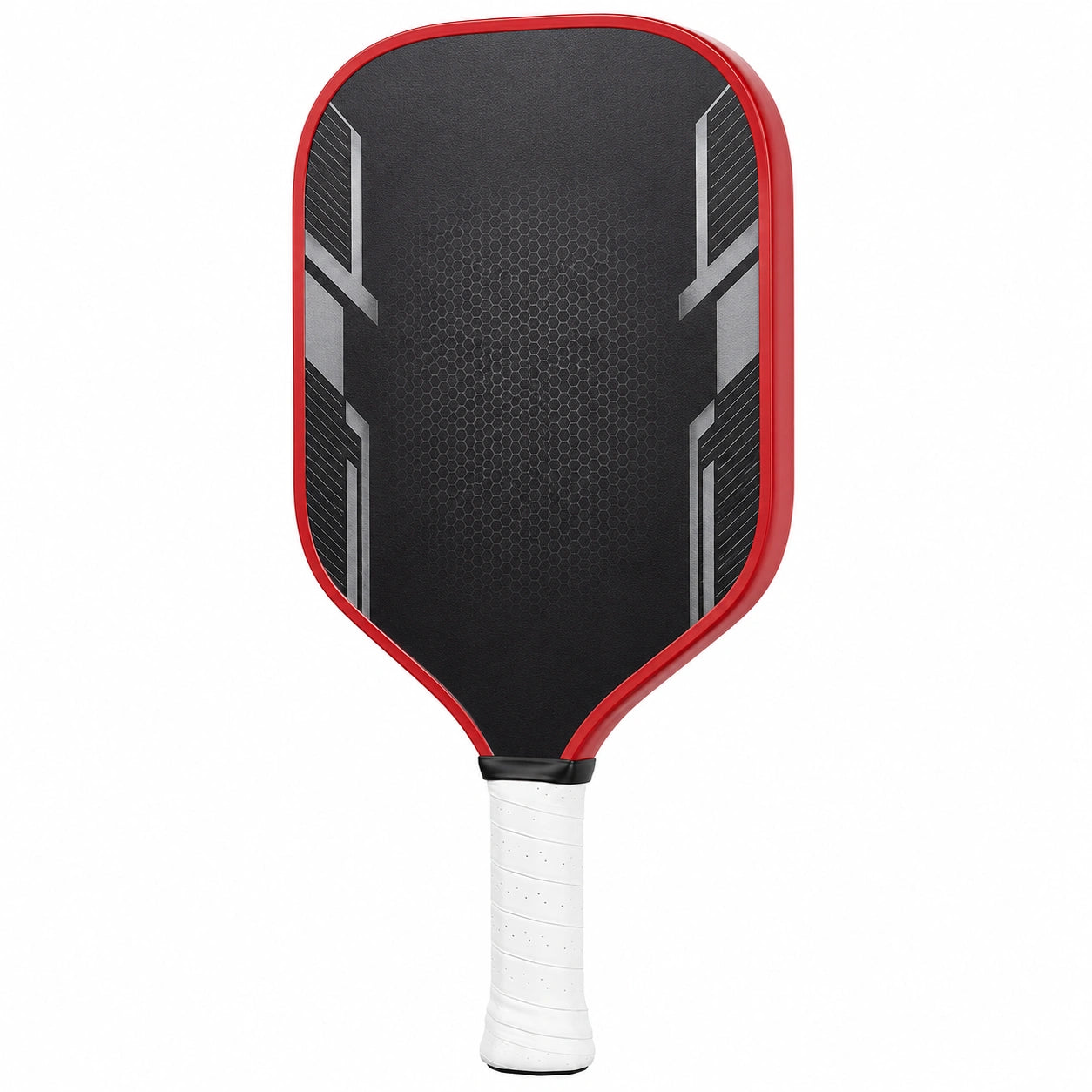 Pala de Pickleball Negra y Roja Ergonomica