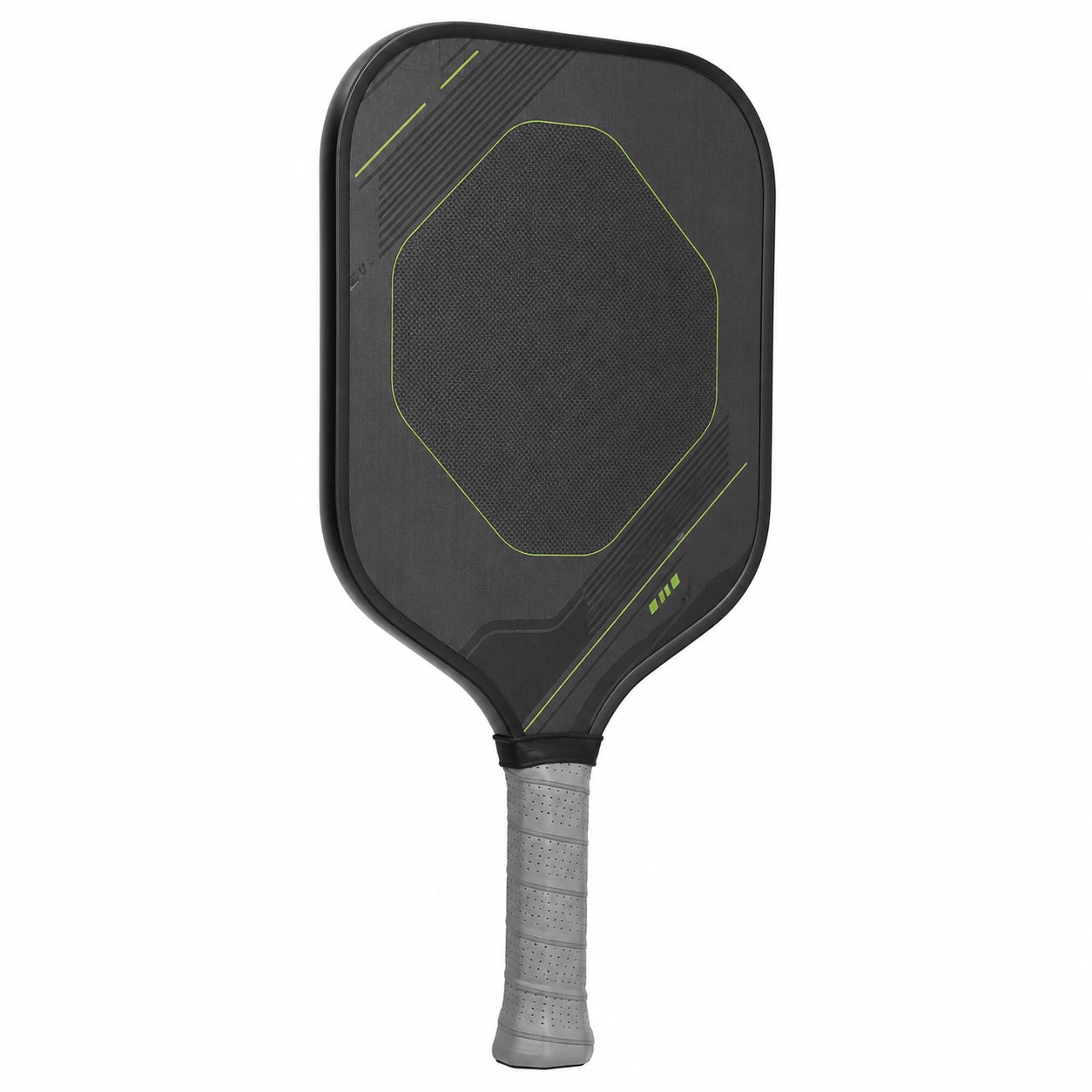 Pala de Pickleball Negra con Detalles Verdes
