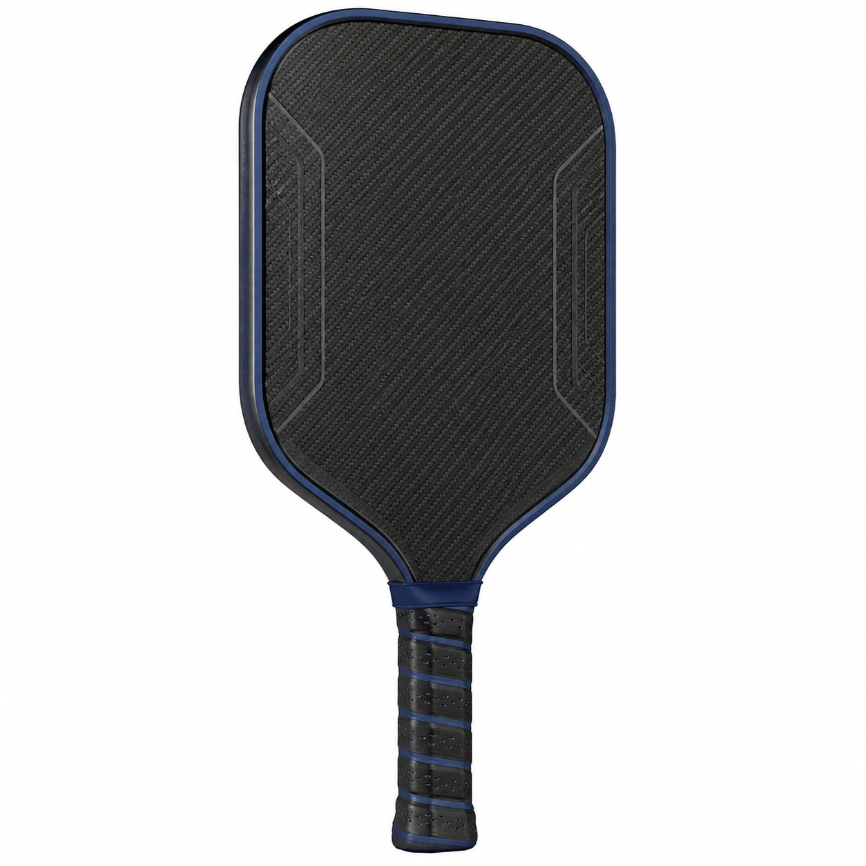 Pala de Pickleball Negra y Azul con Núcleo de Carbono