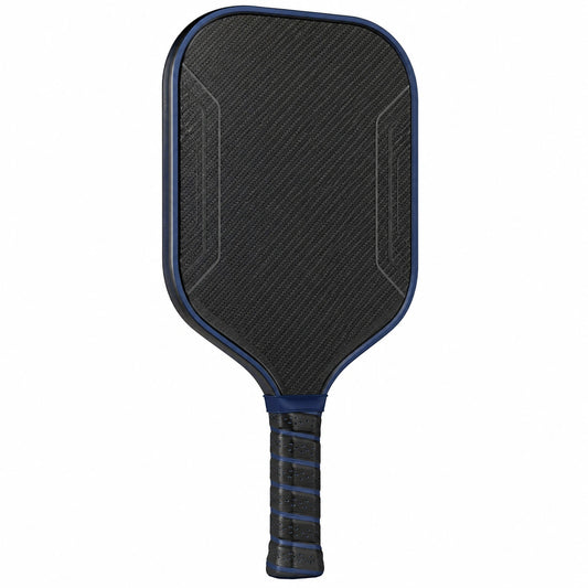 Pala de Pickleball Negra y Azul con Núcleo de Carbono