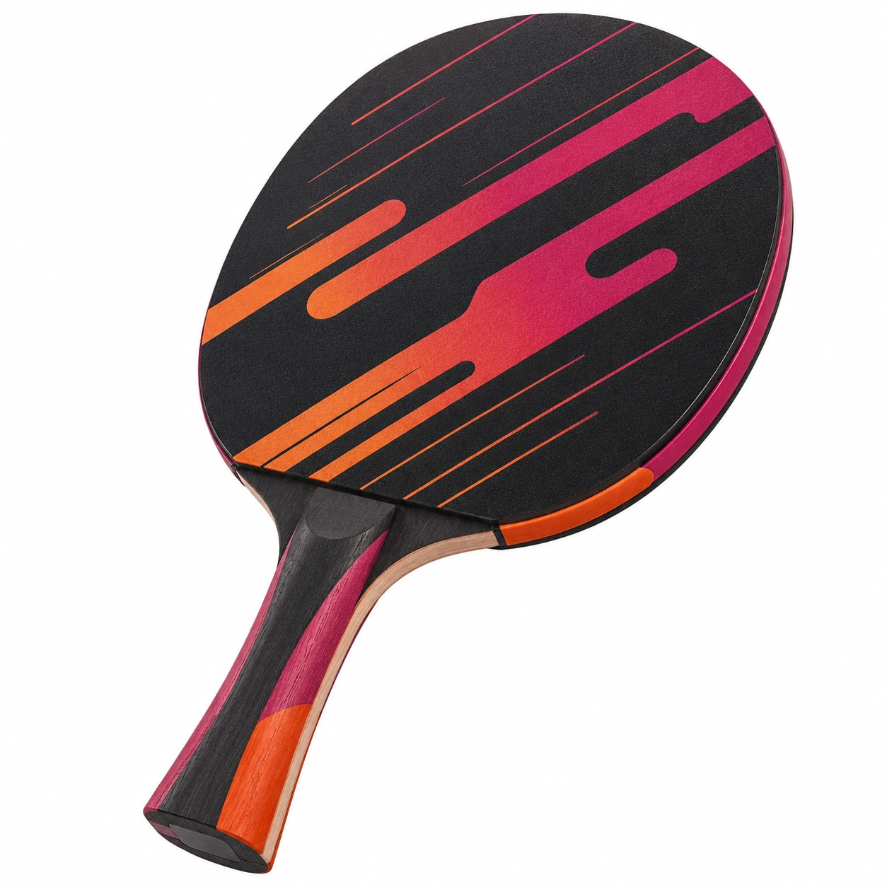 Raqueta de Tenis de Mesa Profesional Negro/Naranja/Rosa