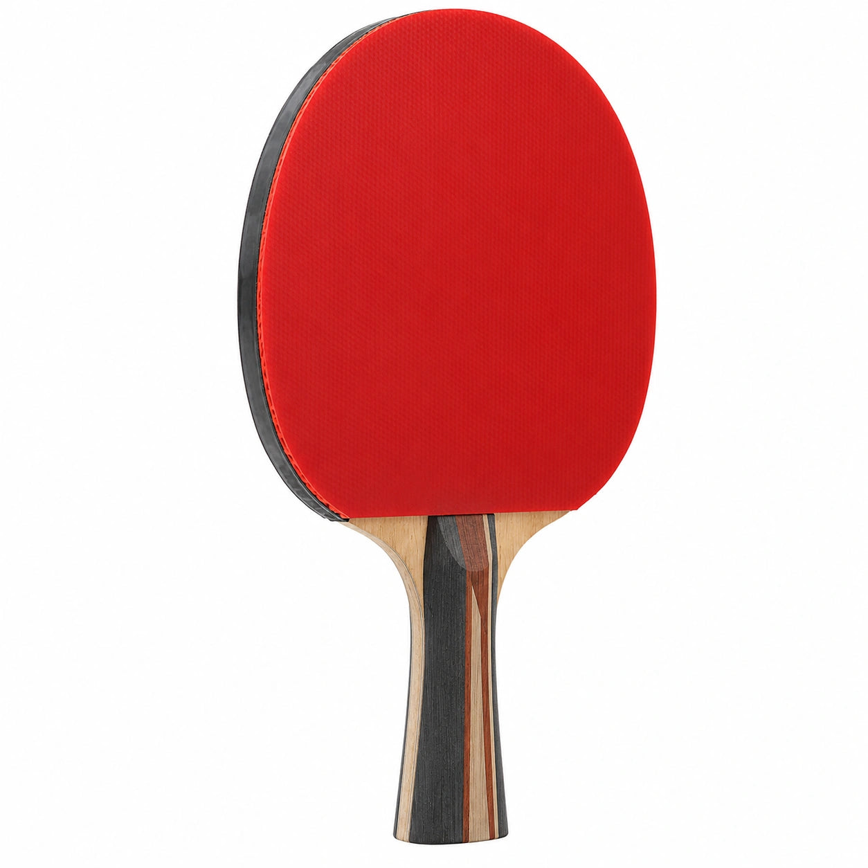 Raqueta de tenis de mesa roja con goma antideslizante