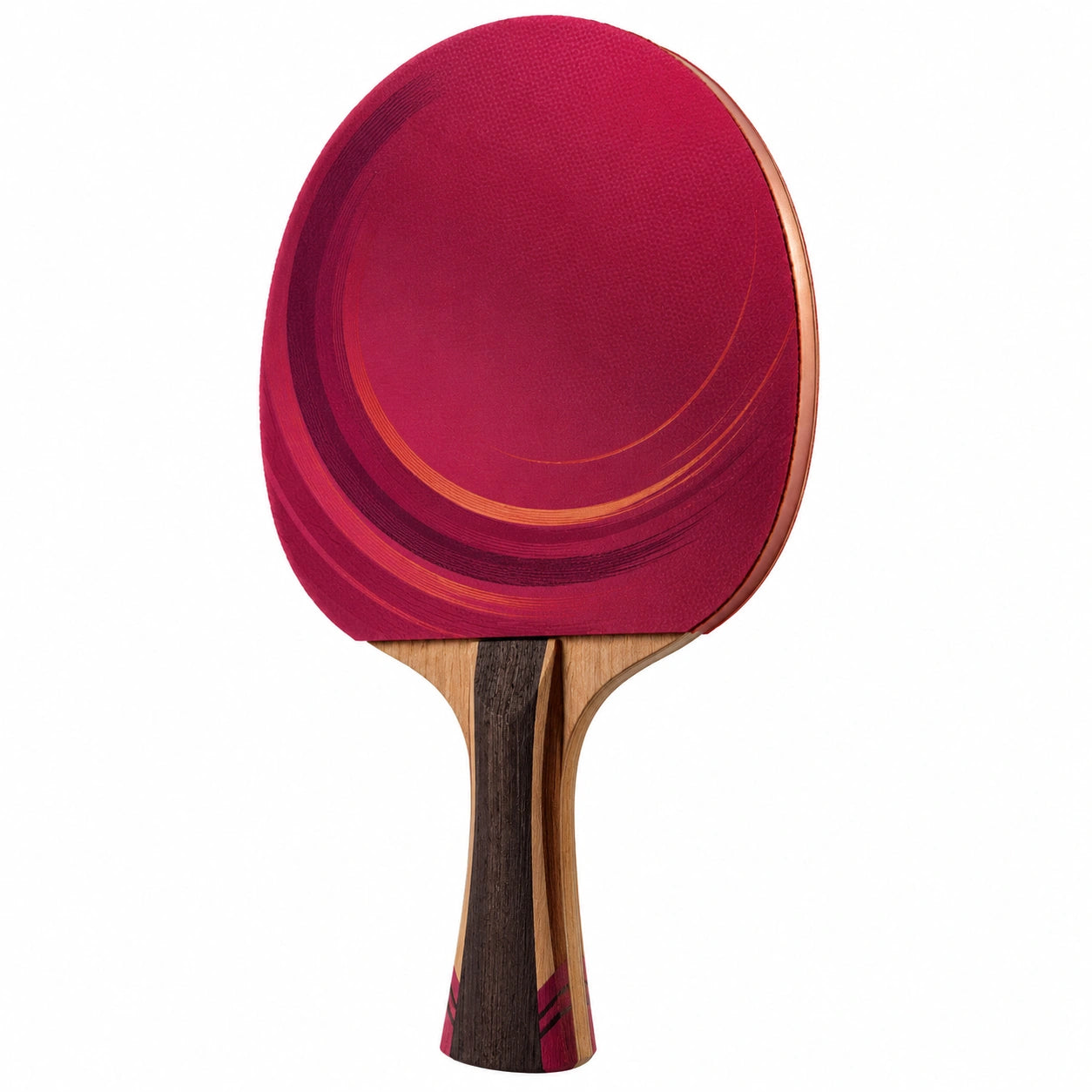 Raqueta de Ping-Pong Roja con Mango de Madera Ergonómico