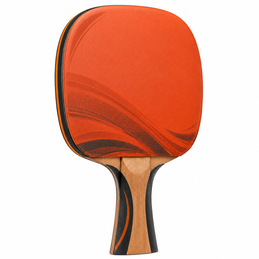 Raqueta de Ping Pong Roja con Mango Ergonómico