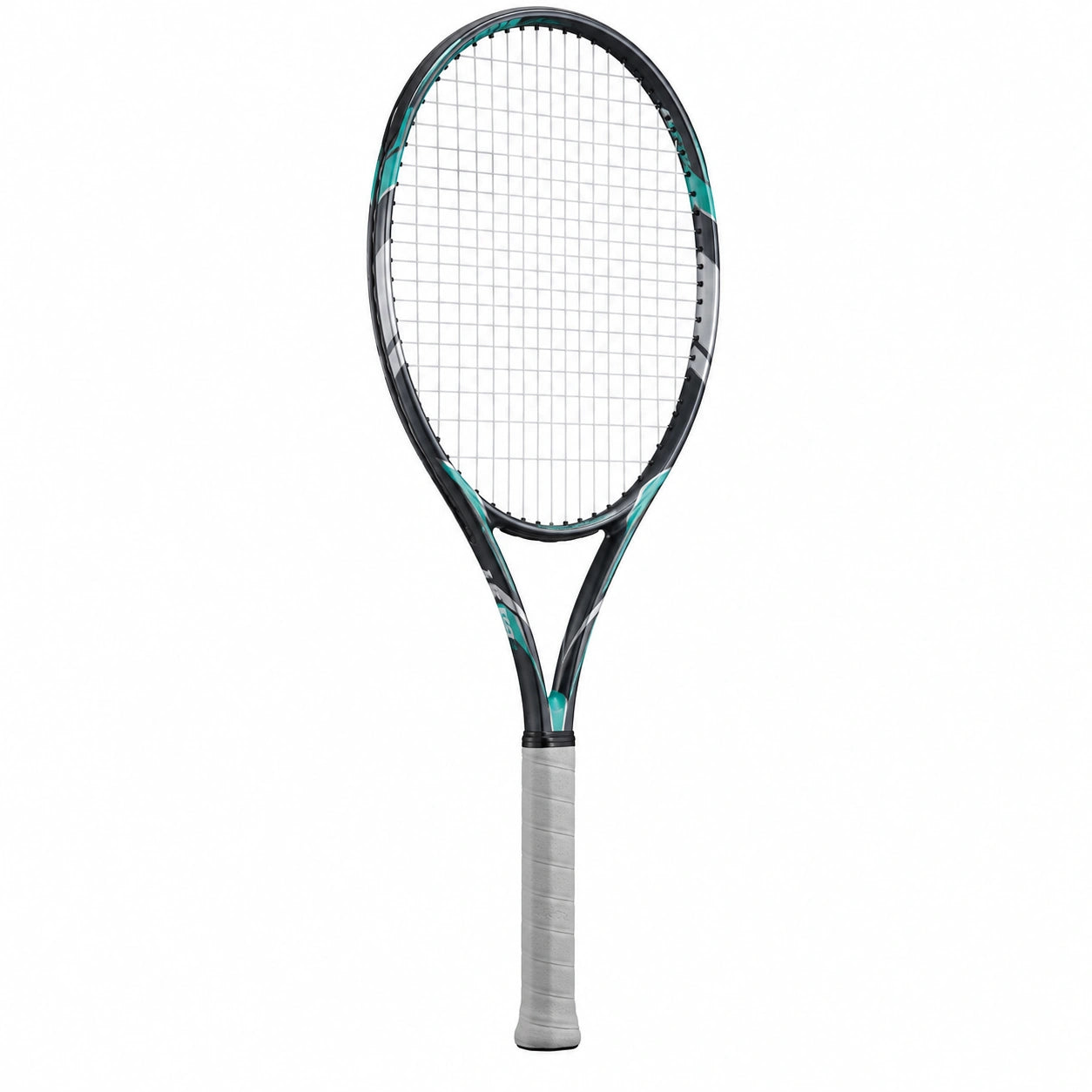 Raqueta de Tenis Negro y Turquesa para Jugadores Avanzados