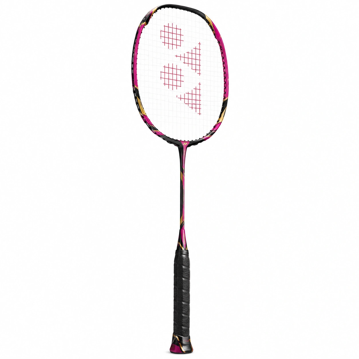 Raqueta de Bádminton Rosa y Negra de Carbono