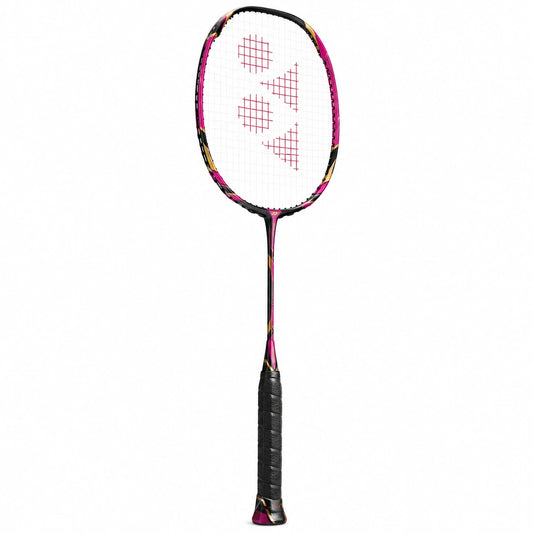 Raqueta de Bádminton Rosa y Negra de Carbono