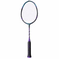 Raqueta de bádminton ligera morado/negro con estructura monopieza