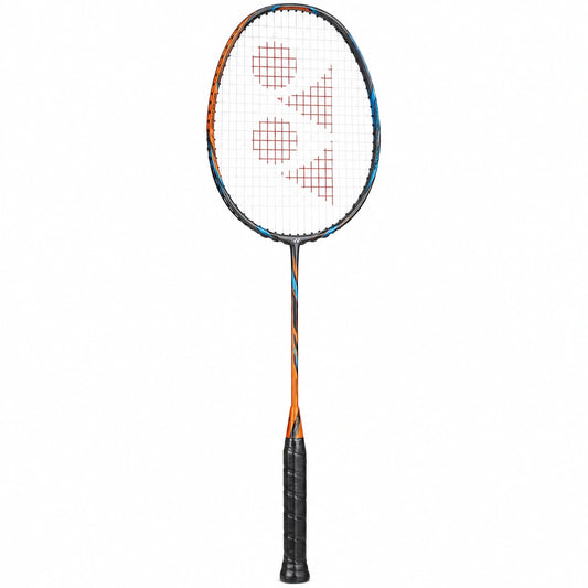Raqueta de Bádminton Negra y Naranja Ligera Ergonómica